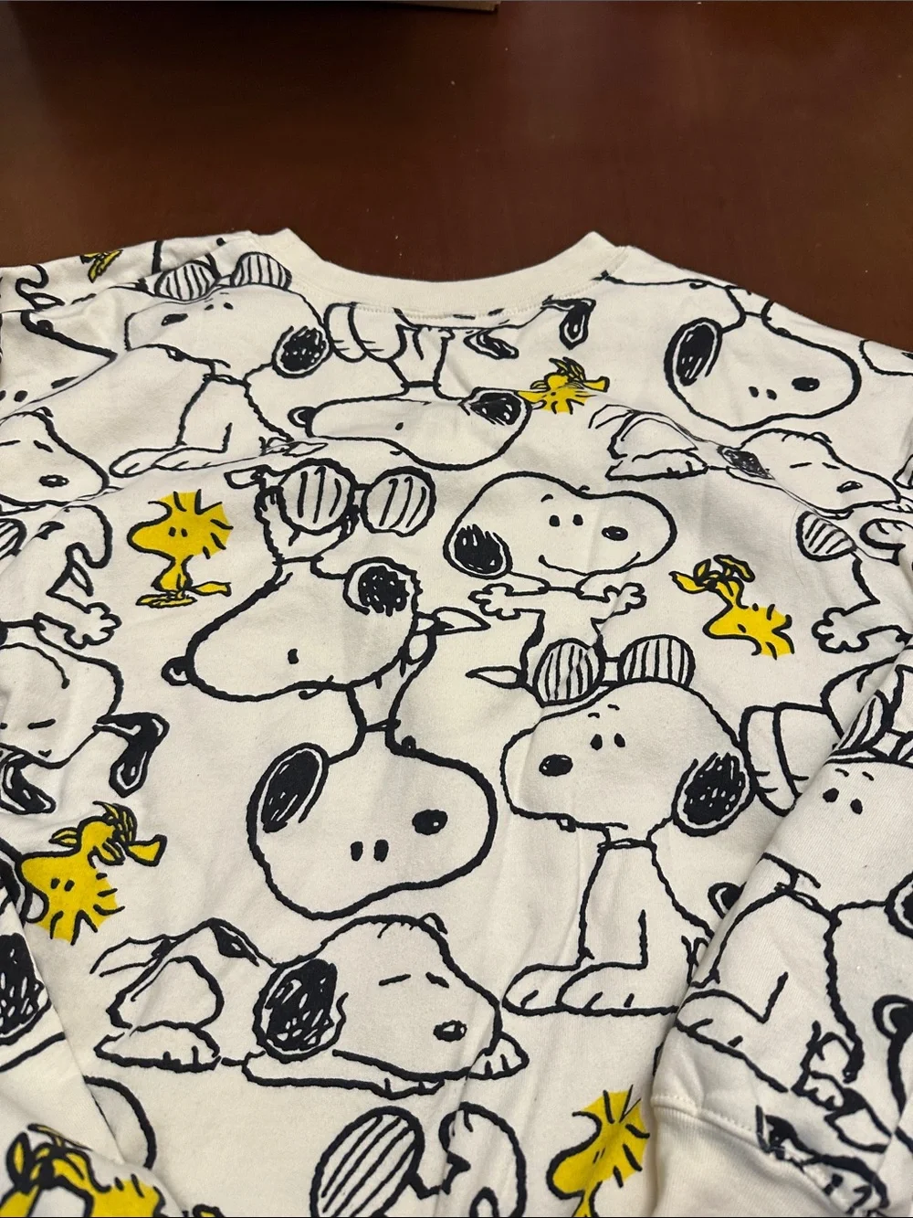 Snoopy & Woodstock All-Over Print Sweatshirt Size XL
